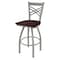 Holland Bar Stool Co 25" Swivel Counter Stool, Nickel Finish, Dark Cherry Maple Seat 82025ANDCMpl - alternate 1